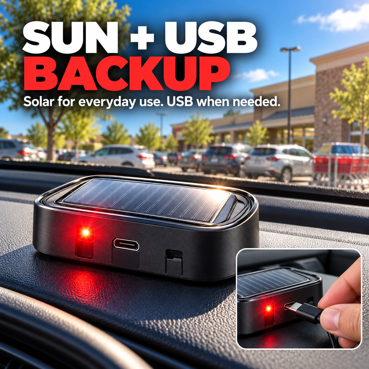🚨 Solar Car Security Warning Lights — Auto Night Flash to Make Your Car Look Protected
