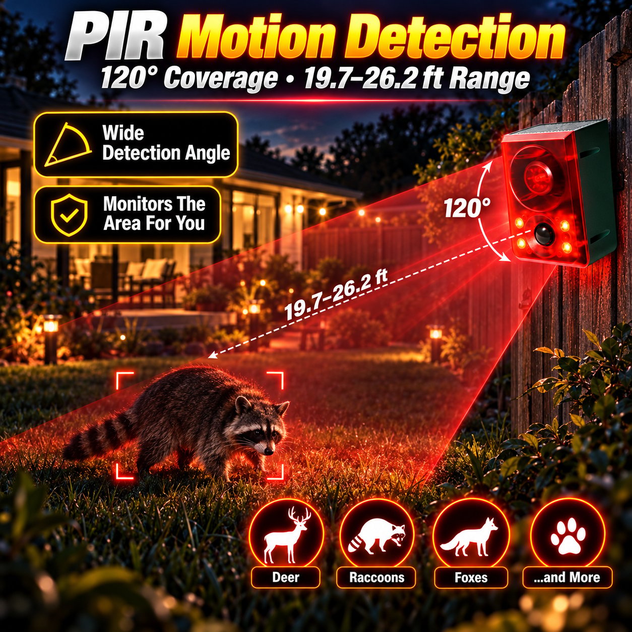 Solar Outdoor Motion Sensor Alarm 