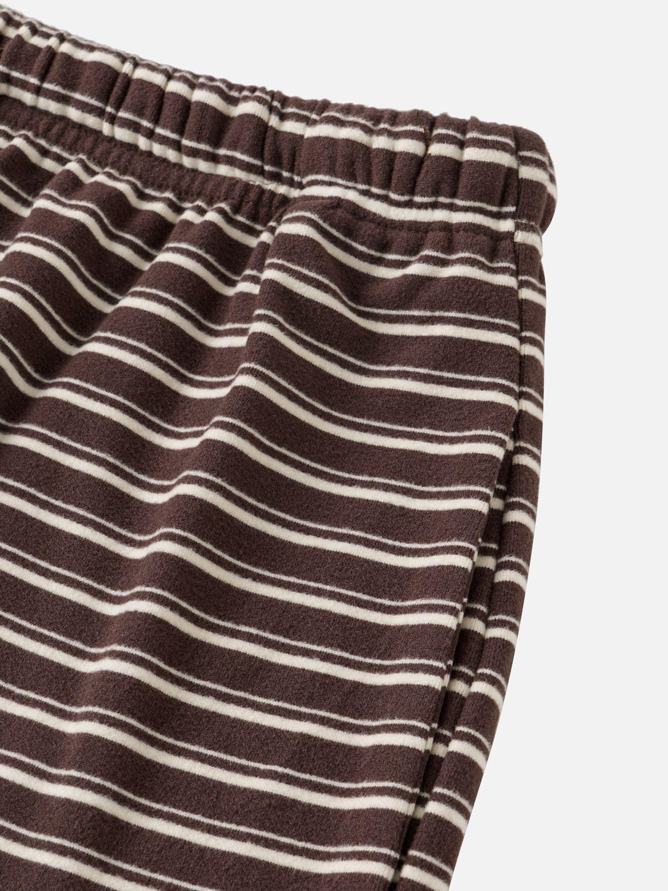 Women's Striped Set, Loose Fit Oversized, Casual Round Neck Long Sleeve Top, Pocket Shorts, 2-Piece Set, Soft Comfortable, Thick Warm Home Wear Everyday Women's Striped Set, Loose Fit Oversized, Casual Round Neck Long Sleeve Top, Pocket Shorts, 2-Piece Set, Soft Comfortable, Thick Warm Home Wear Everyday