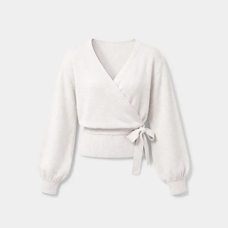 Womens V Neck Wrap Cardigan Sweater for Casual & School Outfits