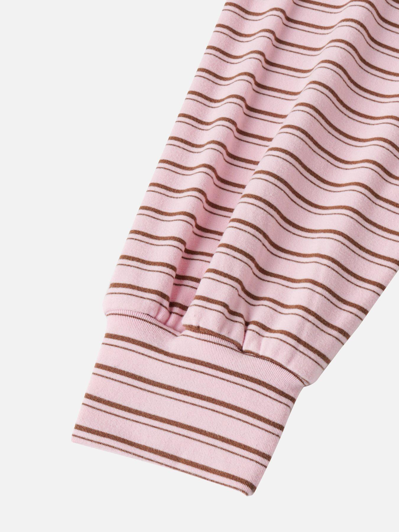 Women's Striped Set, Loose Fit Oversized, Casual Round Neck Long Sleeve Top, Pocket Shorts, 2-Piece Set, Soft Comfortable, Thick Warm Home Wear Everyday Women's Striped Set, Loose Fit Oversized, Casual Round Neck Long Sleeve Top, Pocket Shorts, 2-Piece Set, Soft Comfortable, Thick Warm Home Wear Everyday