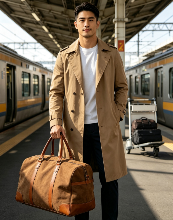 Bolso de viaje de piel sintética lujoso para ejecutivos