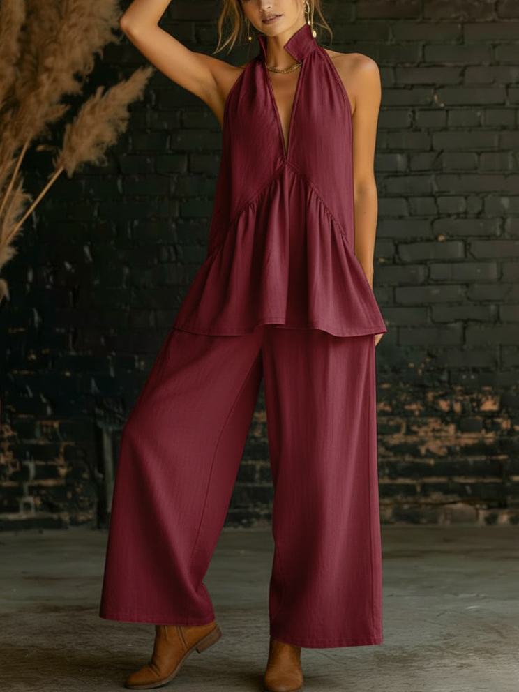 Cozy Linen Cotton Two-piece Set
