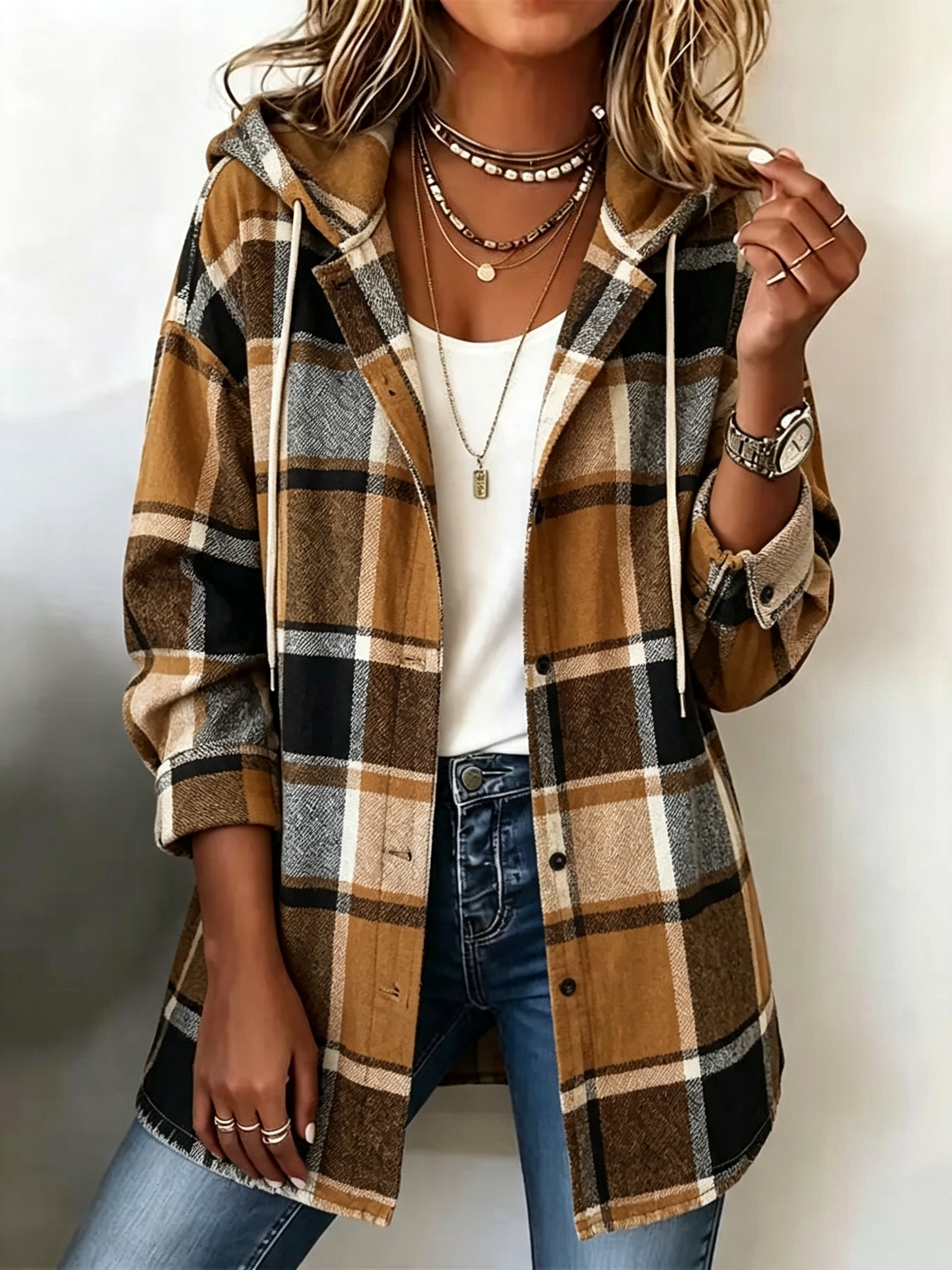 Women's Striped Cardigan Colourful Knit Open Front Casual