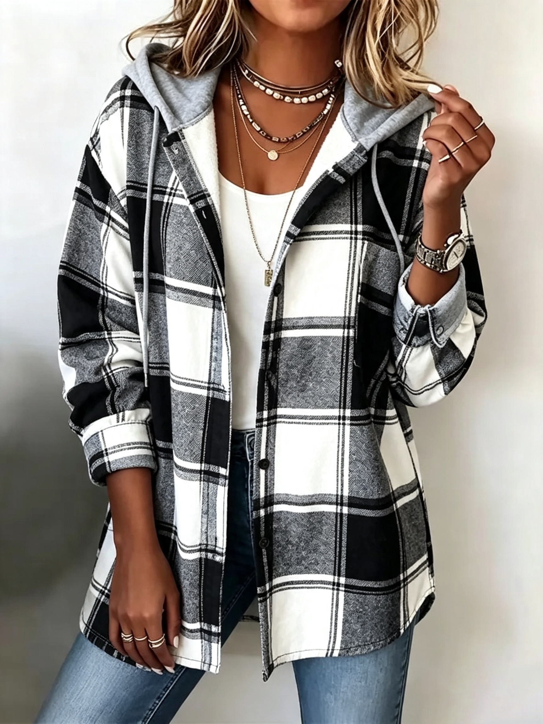Women's Striped Cardigan Colourful Knit Open Front Casual