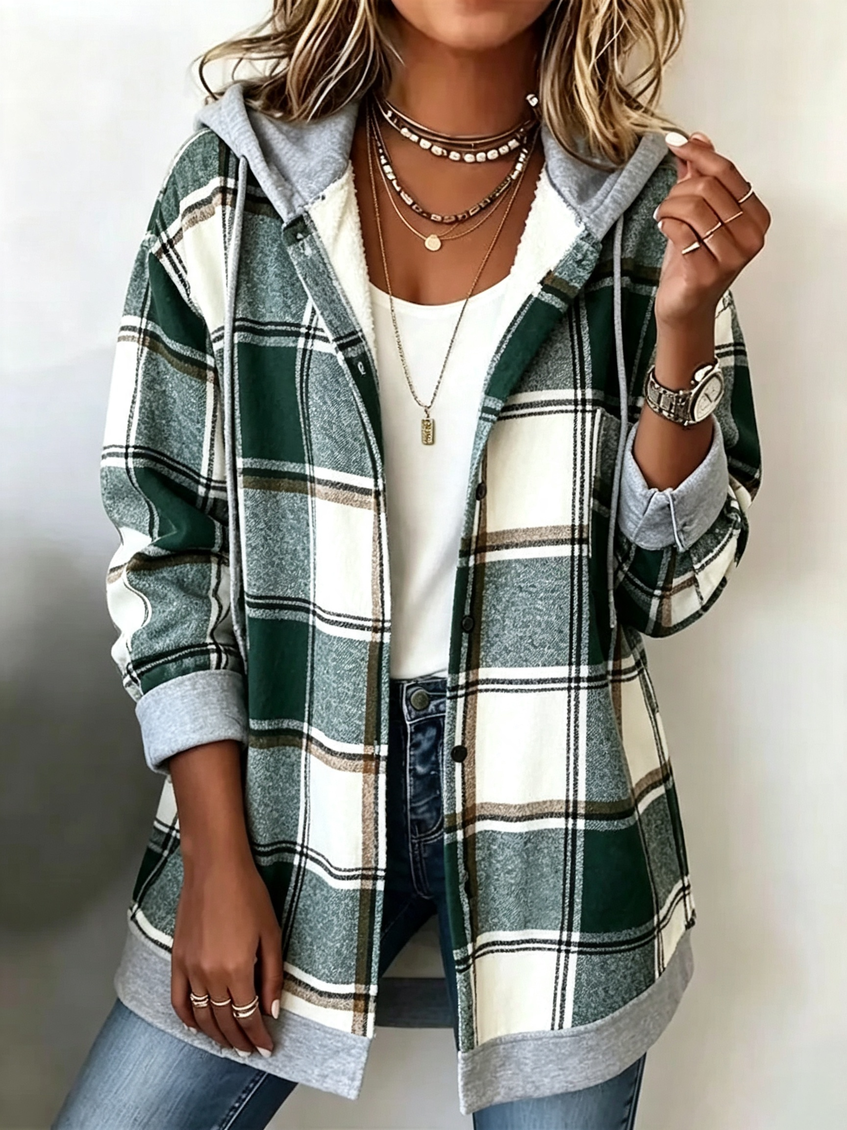 Women's Striped Cardigan Colourful Knit Open Front Casual