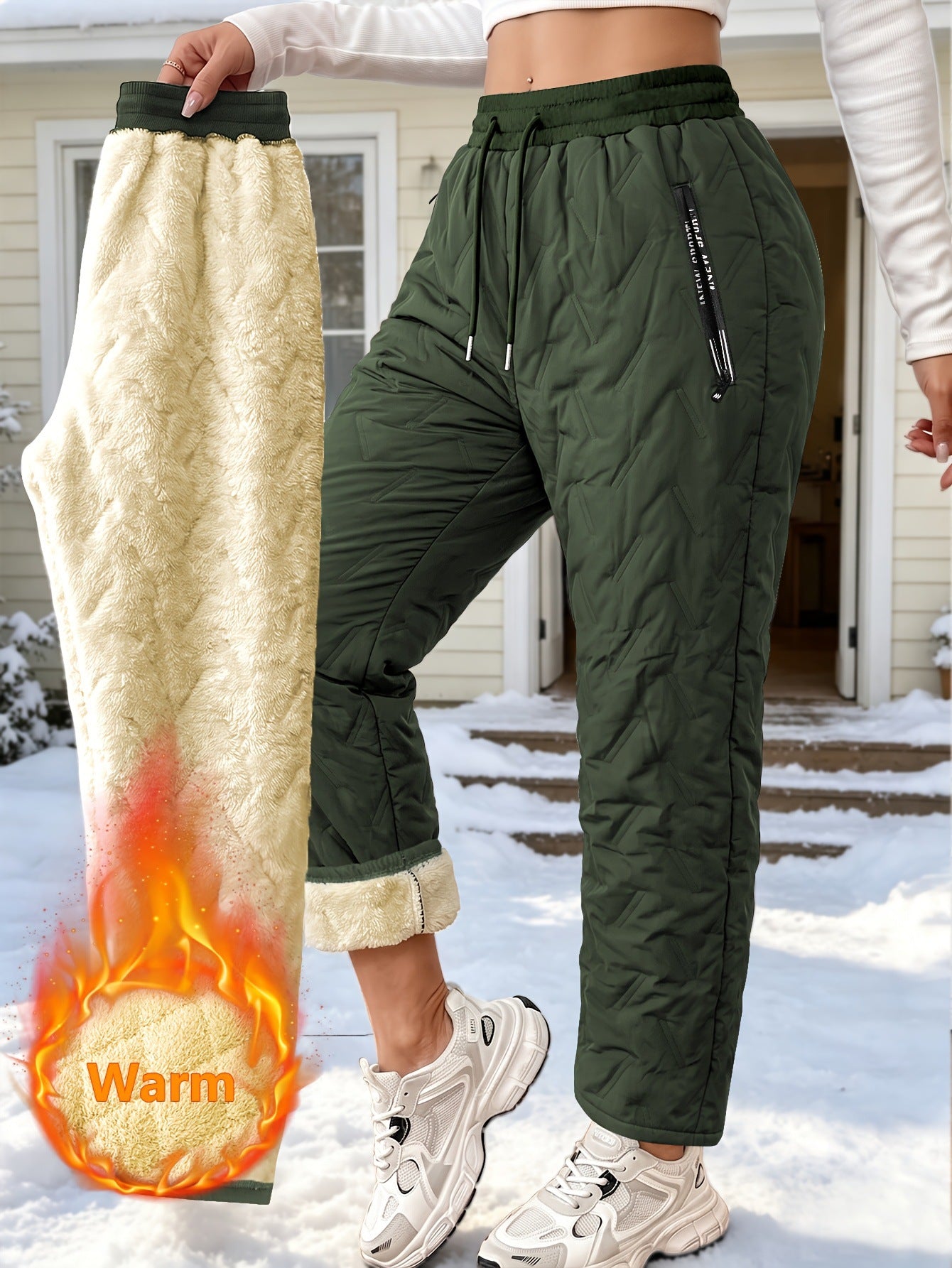 ⏳LAST DAY SALE 50% OFF!! ✨Unisex Super Cozy & Warm Fleece-Lined Waterproof Pants