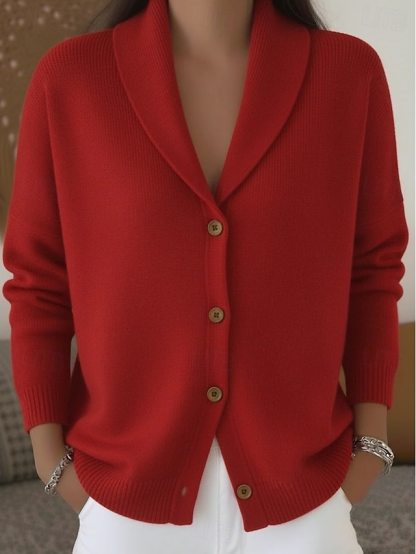 Women's Sweater Cardigan Sweater Cardigan Elegant Vintage Daily V Neck Buttons Long Sleeve Long Tops