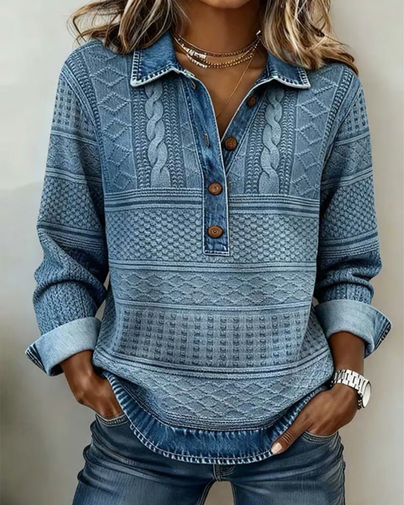 Textured Button-Up Shirt