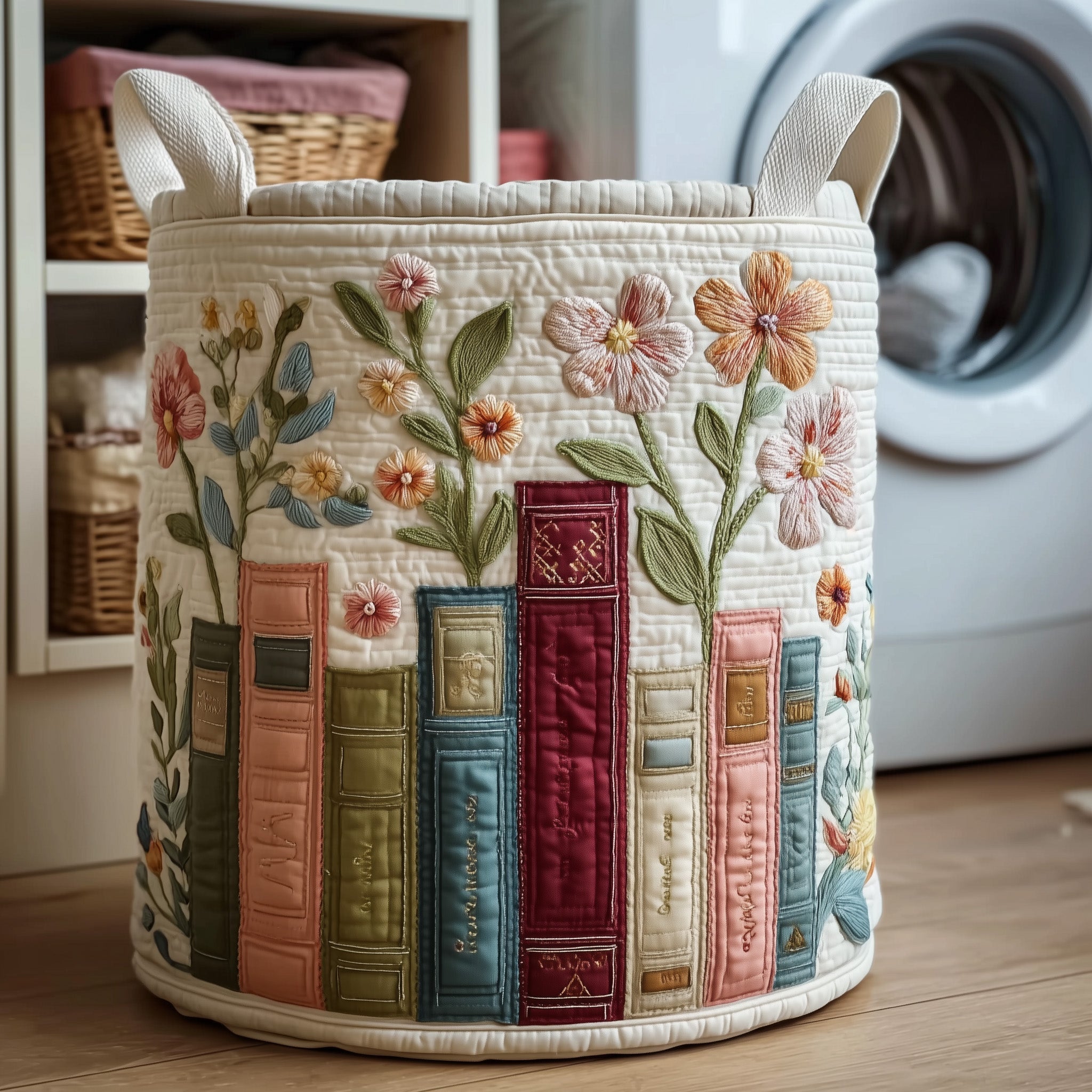 Bookish Quilted Laundry Basket GFTOHD9617