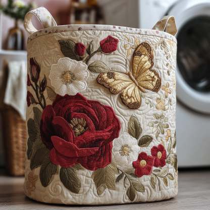 Butterfly Heaven Quilted Laundry Basket GFTOHD9690
