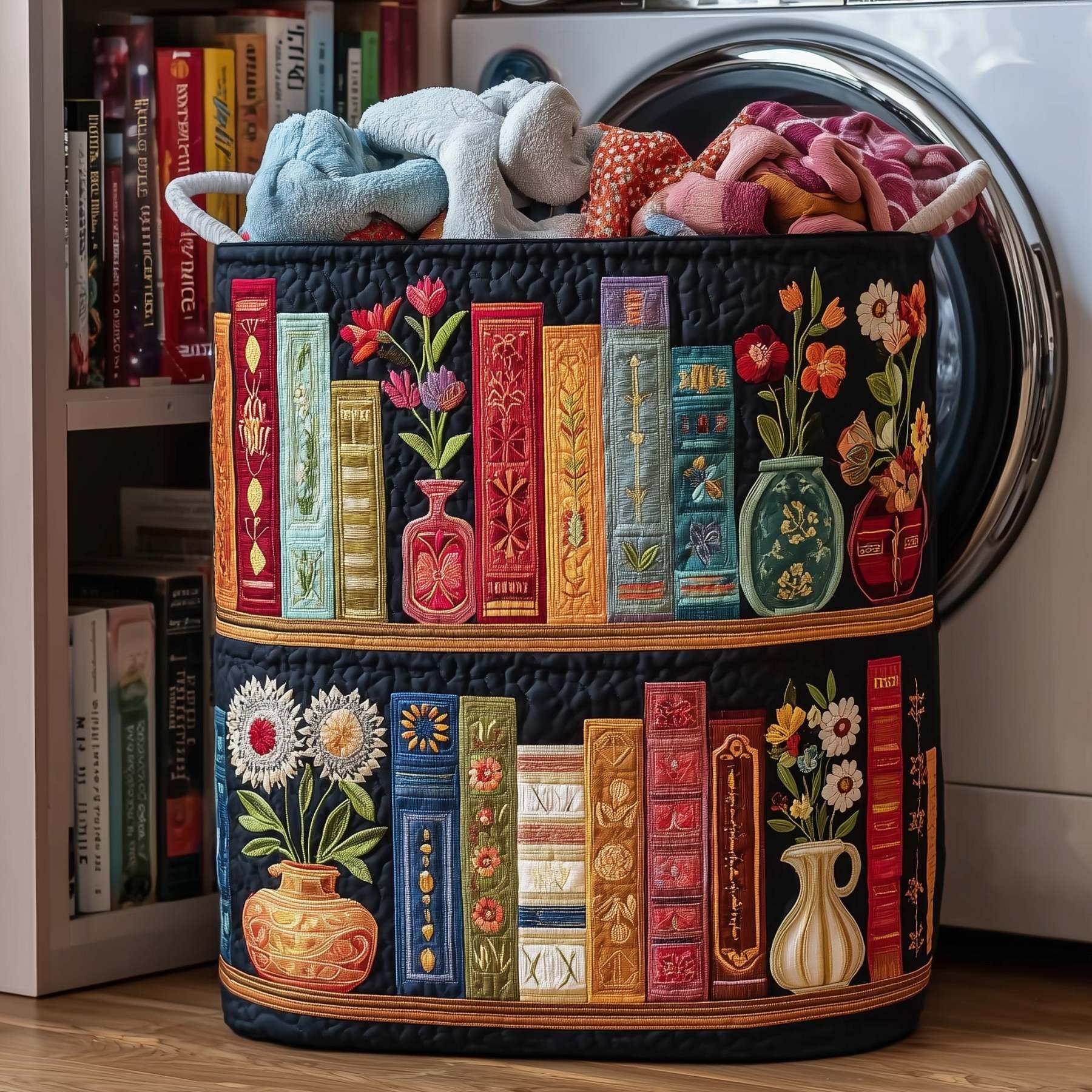Cozy Book Quilted Laundry Basket GFTOMA3709