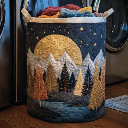 Starry Autumn Forest Quilted Laundry Basket GFTONL6281