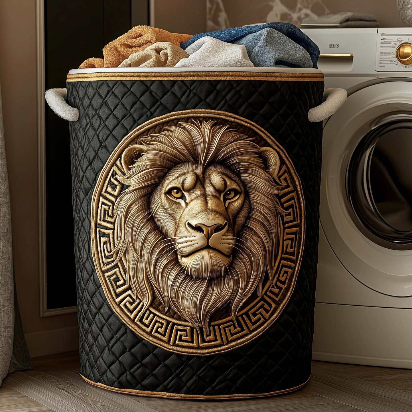 Majesty Lion Quilted Laundry Basket GFTONL6316