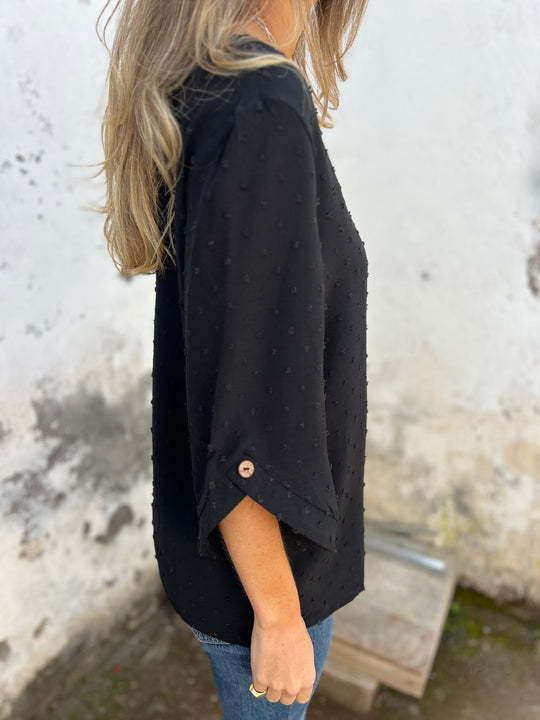 CLEARANCE SALE🔥 Round Neck Embroidered Large Cuffs Casual Shirt