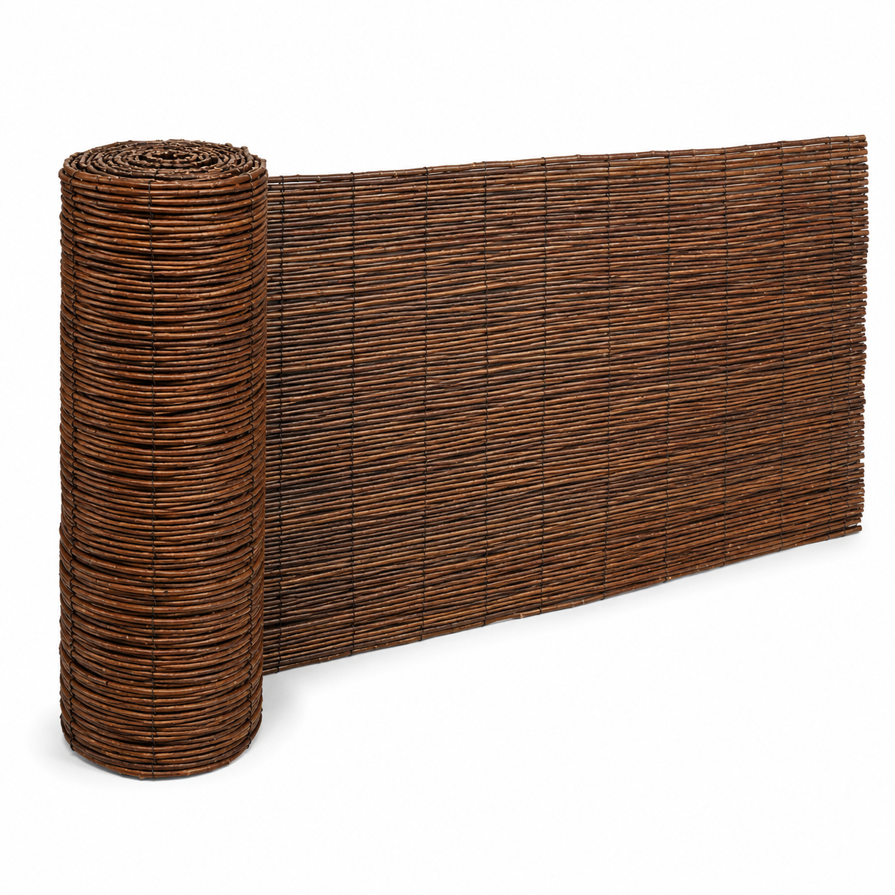 Balkon-Sichtschutzmatte Weidenoptik 300x90 cm Naturbraun-SolmontLiving