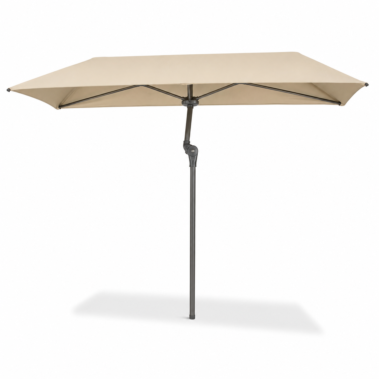 Rechteckiger Balkon-Sonnenschirm 200x150 cm Sand mit Knickgelenk-SolmontLiving