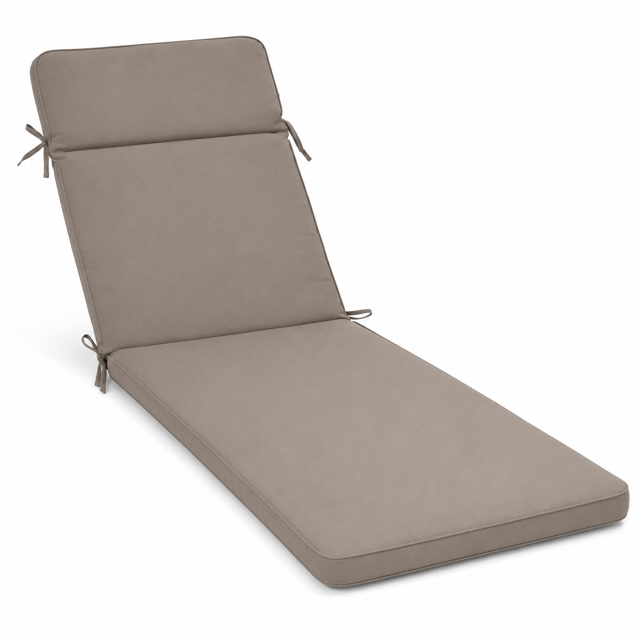 Wasserabweisende Liegenauflage 190x60 cm Taupe mit Kopfpolster-SolmontLiving