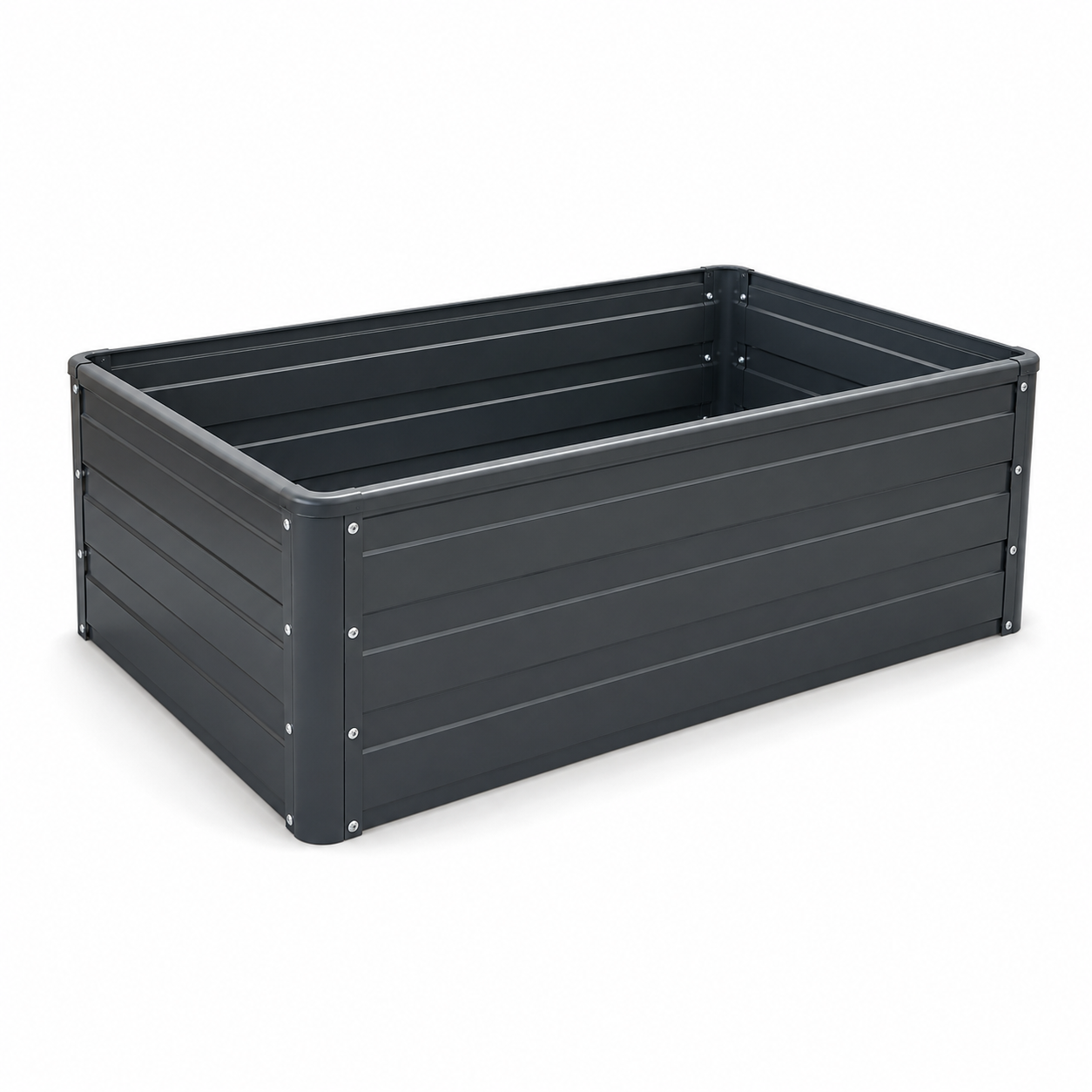 Hochbeet aus verzinktem Stahl 100x60x30 cm Anthrazit-SolmontLiving