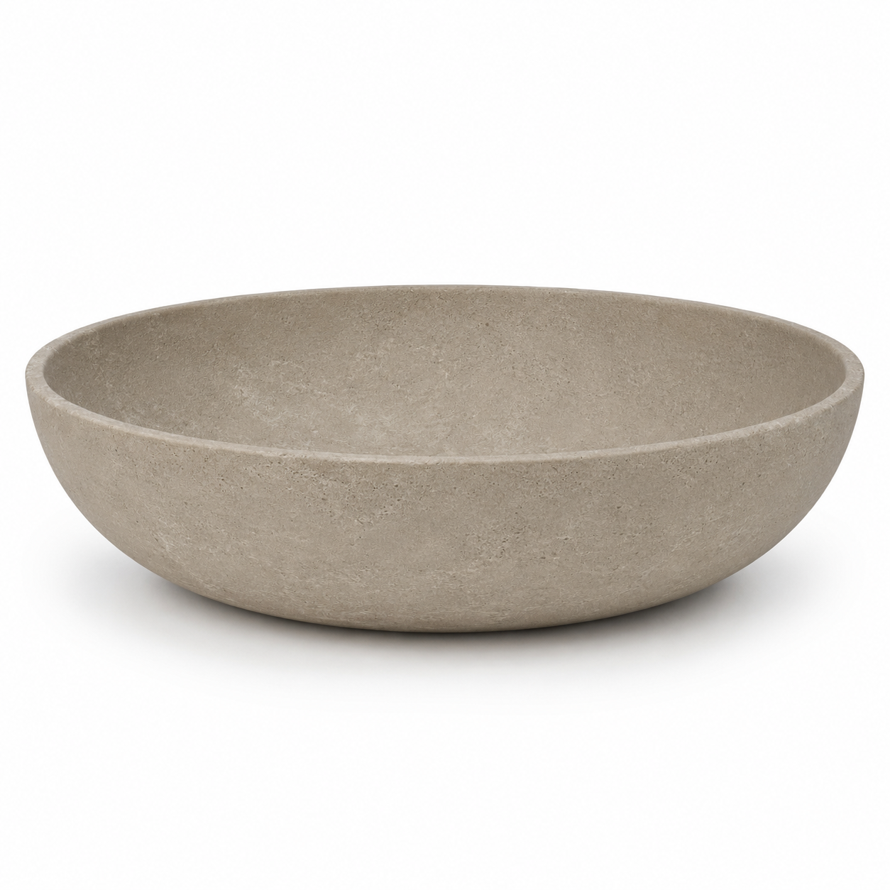 Dekoschale Steinoptik 35 cm Greige für Terrasse und Garten-SolmontLiving