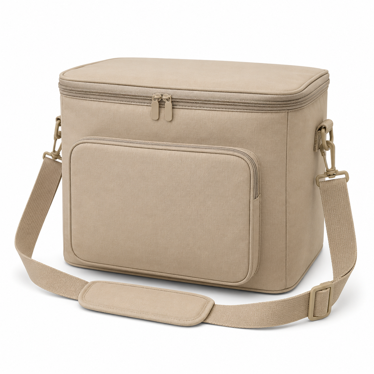 Kühltasche 24 L Sandbeige mit verstellbarem Schultergurt-SolmontLiving