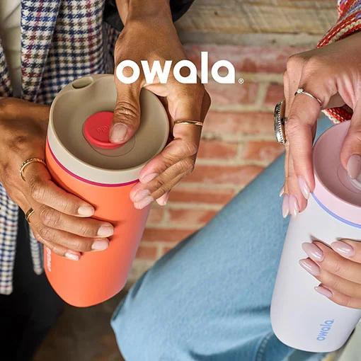 Owala SmoothSip Slider – Vanilla Bean – 12oz