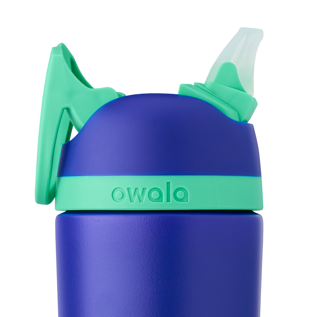 Owala Kids’ Stainless Steel Flips Grey + Black