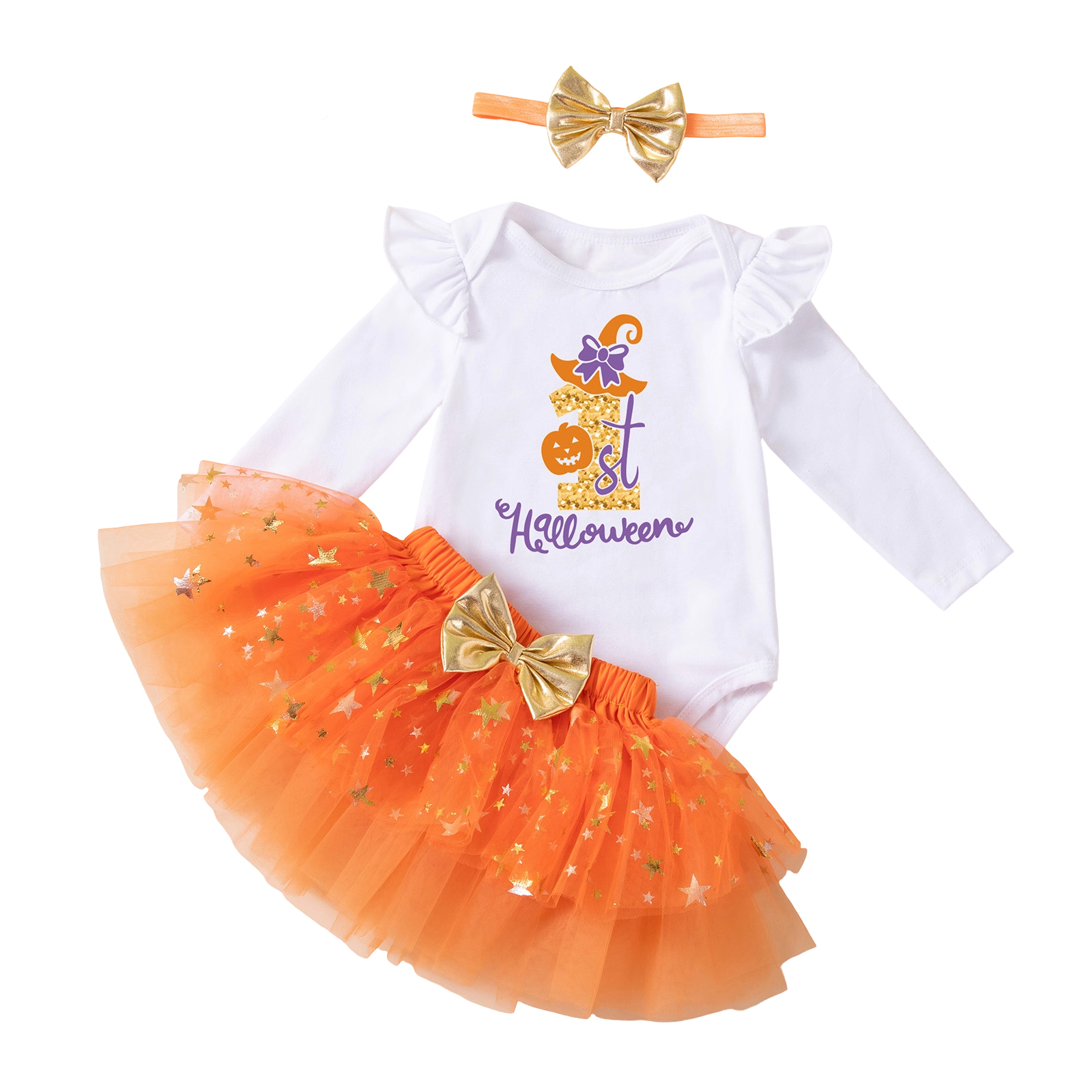 Baby & Kids Halloween Girls' Party Costume 3-Piece Skirt Set