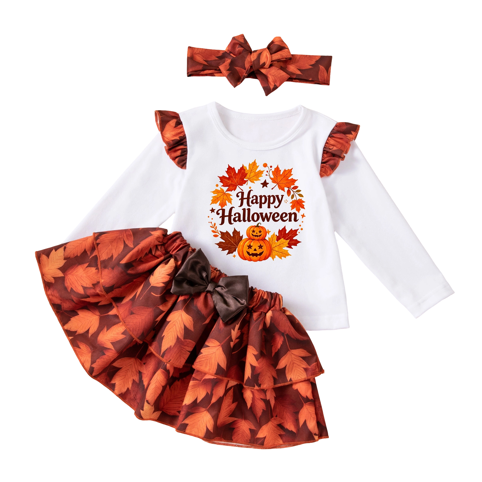 Baby & Kids Halloween Girls' Party Costume 3-Piece Skirt Set