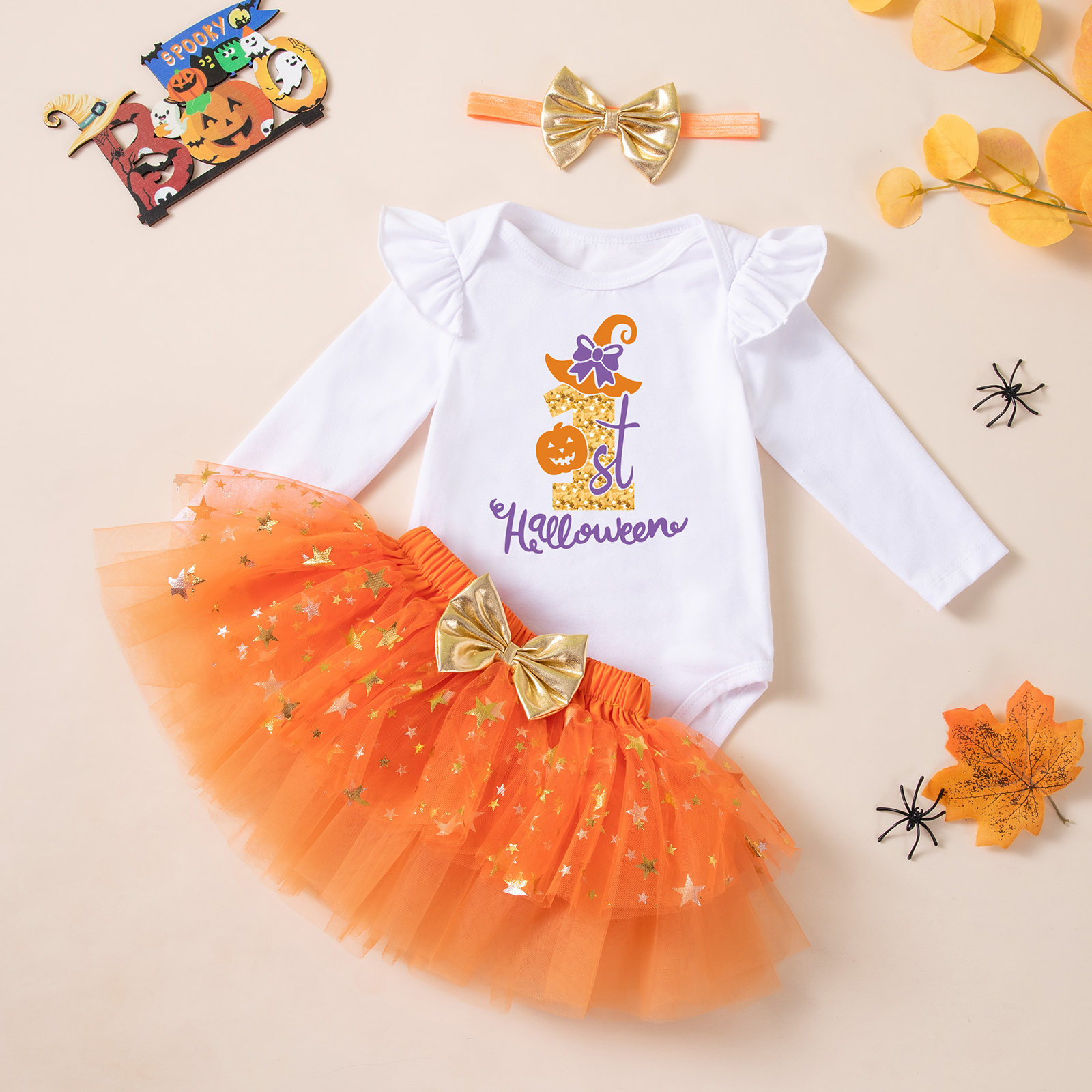 Baby & Kids Halloween Girls' Party Costume 3-Piece Skirt Set