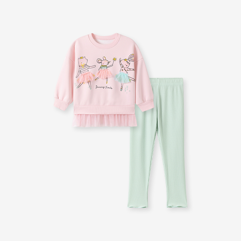 Baby & Kids Pink Autumn Cotton Printing Sets