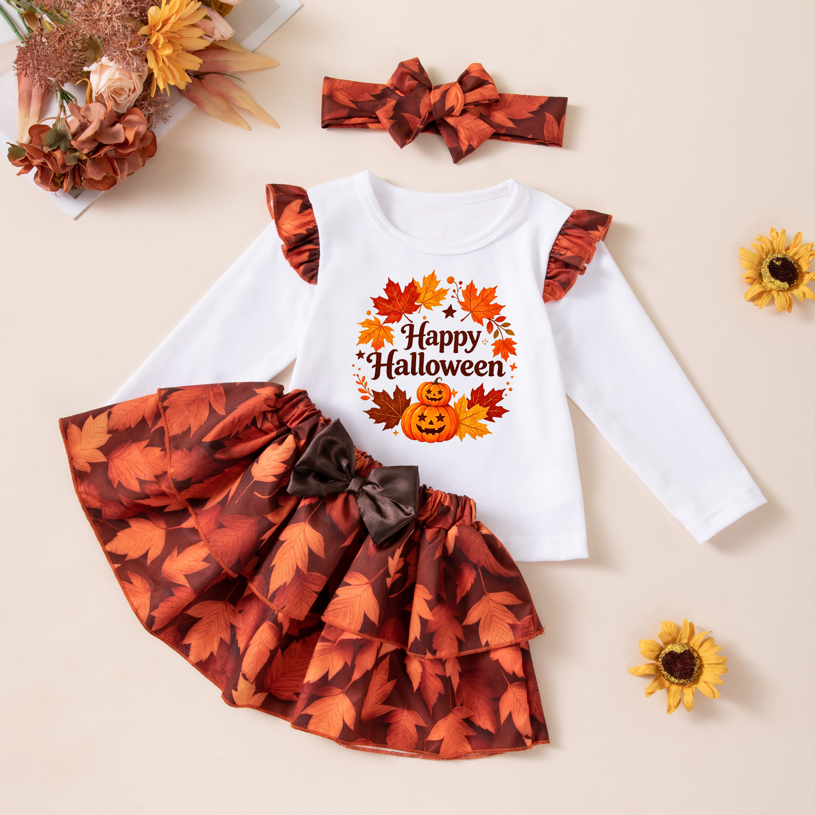 Baby & Kids Halloween Girls' Party Costume 3-Piece Skirt Set