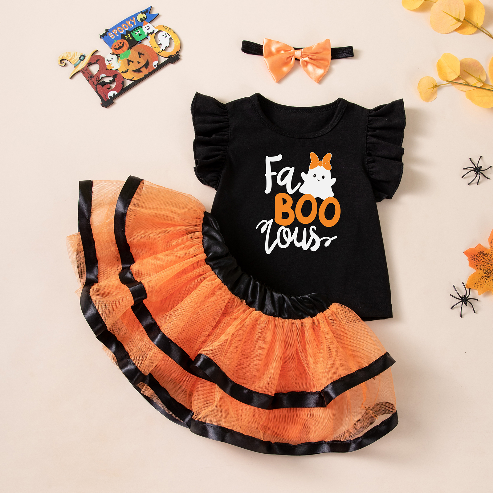Baby & Kids Halloween Girls' Party Costume 3-Piece Skirt Set