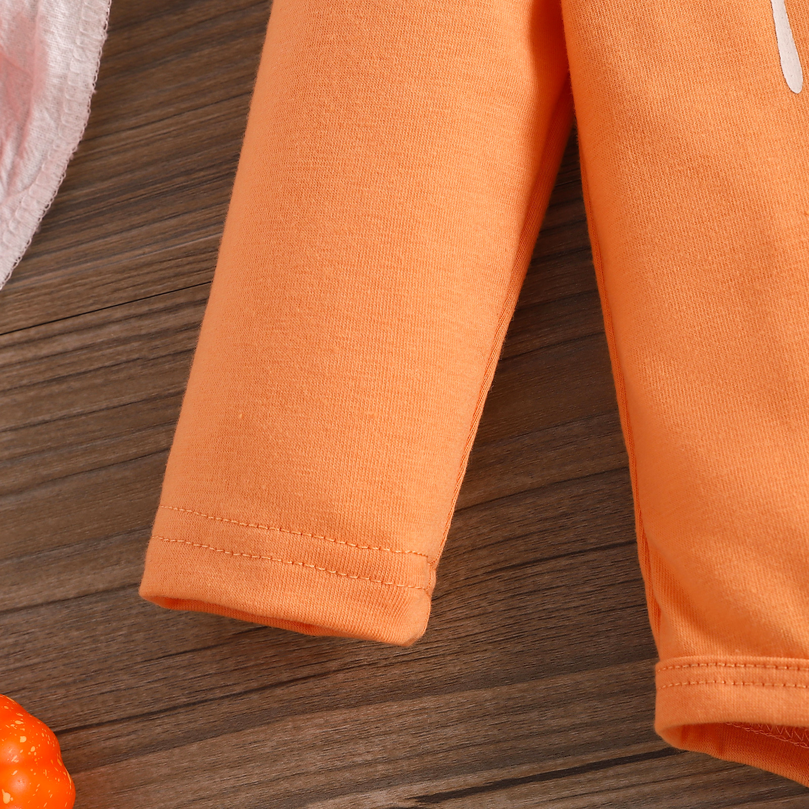 Baby Girl Halloween Pumpkin Bodysuit, Flared Pants & Bow Headband — 3pc