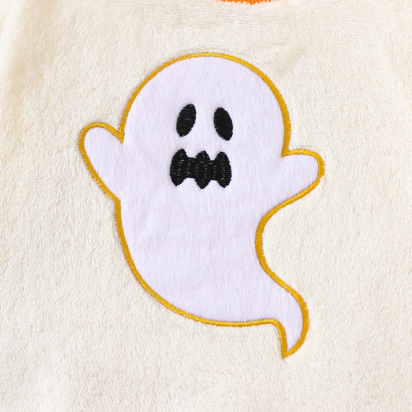 Baby Halloween Ghost Plush Sweatshirt & Sweatpants Set — White