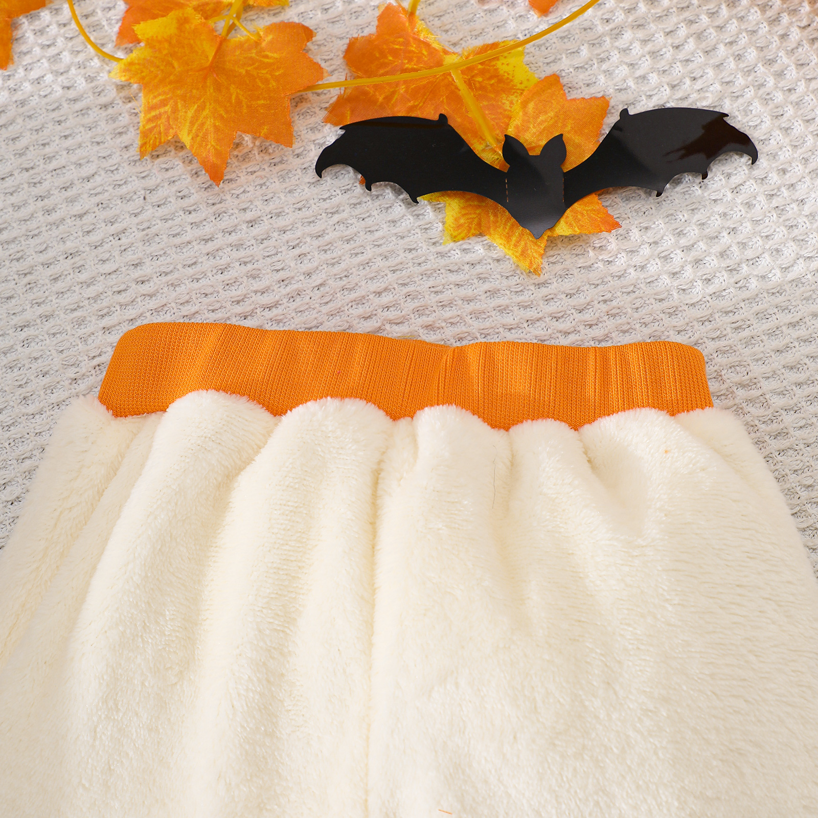 Baby Halloween Ghost Plush Sweatshirt & Sweatpants Set — White