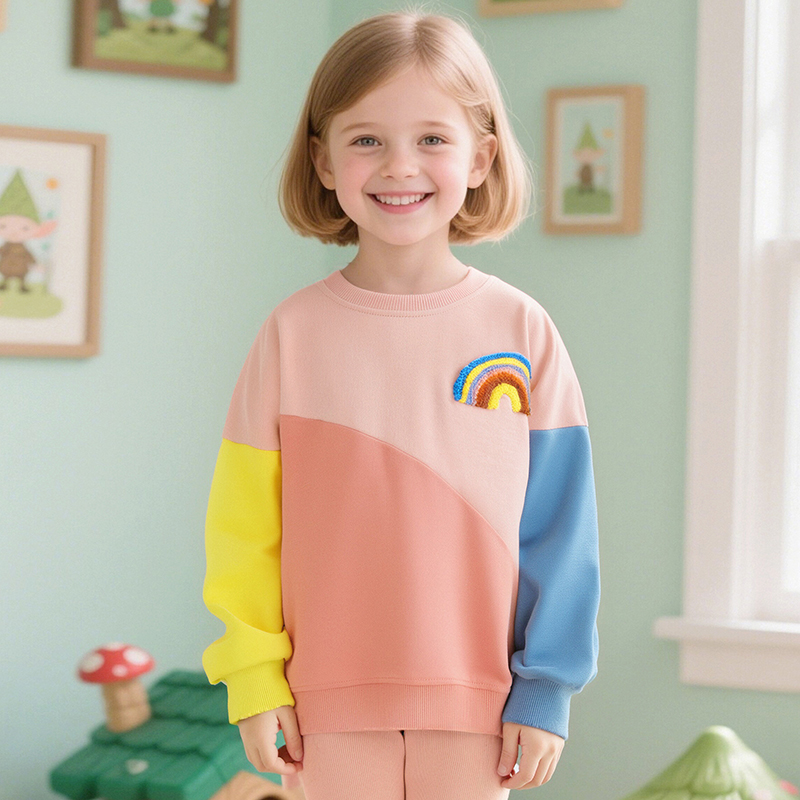 Baby & Kids Pink Autumn Printing Tops