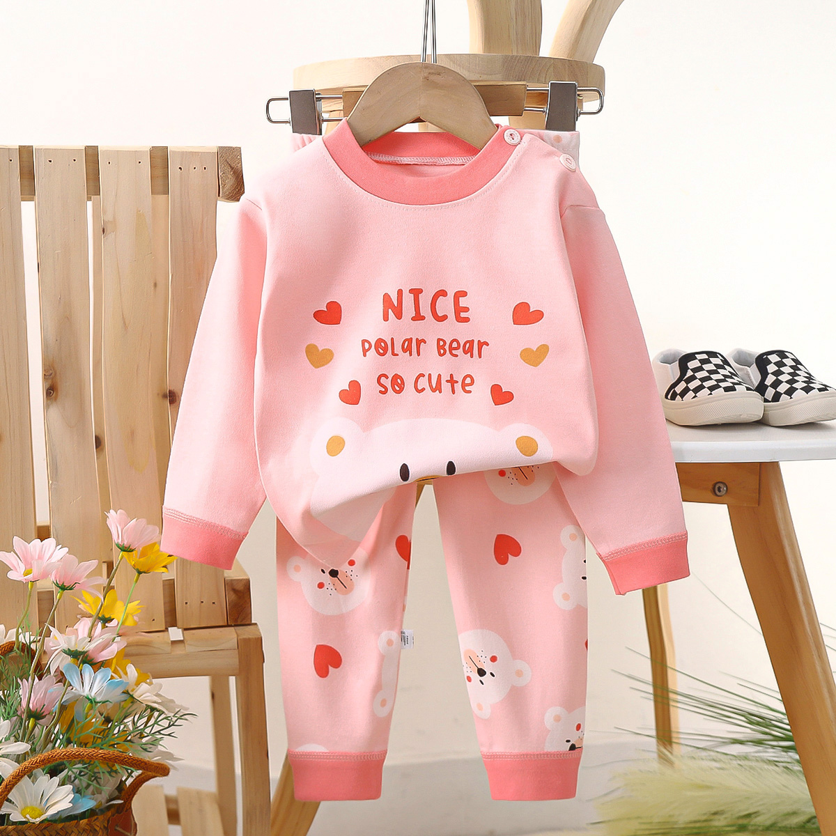 Baby & Kids 2-Piece Pink Printing Set