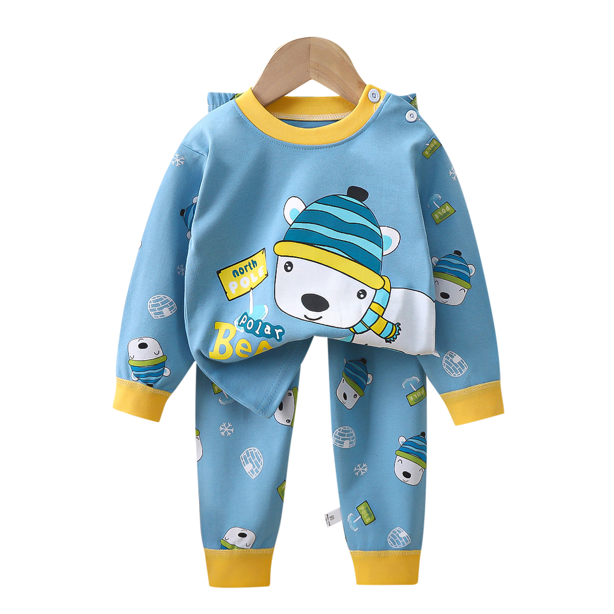 Baby & Kids 2-Piece Blue Dog Printing Set