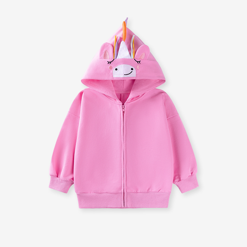 Baby & Kids Pink Autumn Cotton Printing Outwear