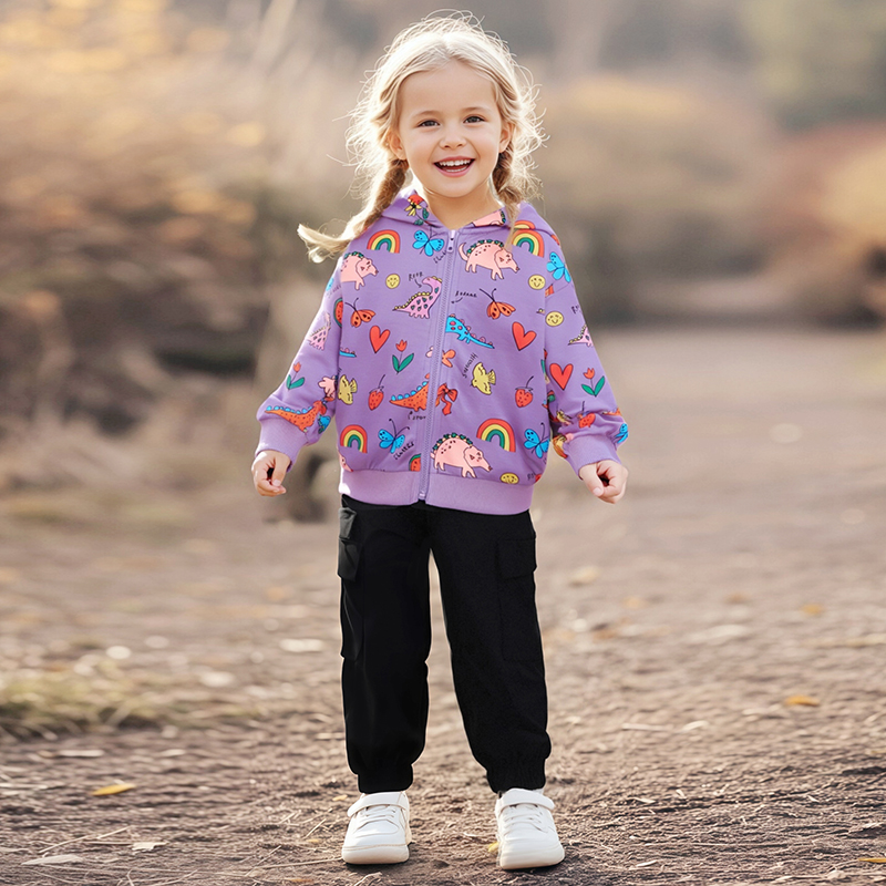 Baby & Kids Green Autumn Cotton Printing Outwear