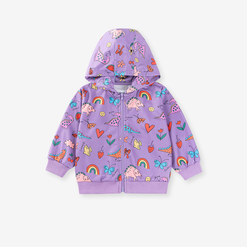 Baby & Kids Green Autumn Cotton Printing Outwear