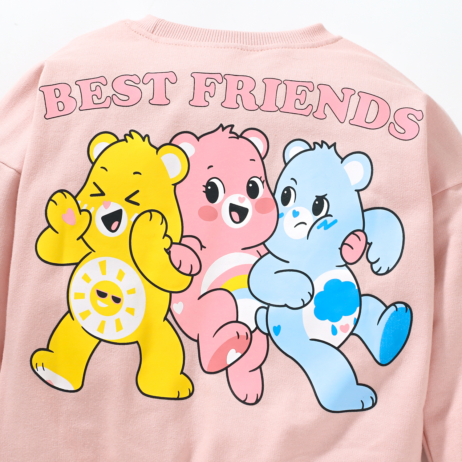 Baby & Kids Pink Autumn Bear Printing Tops