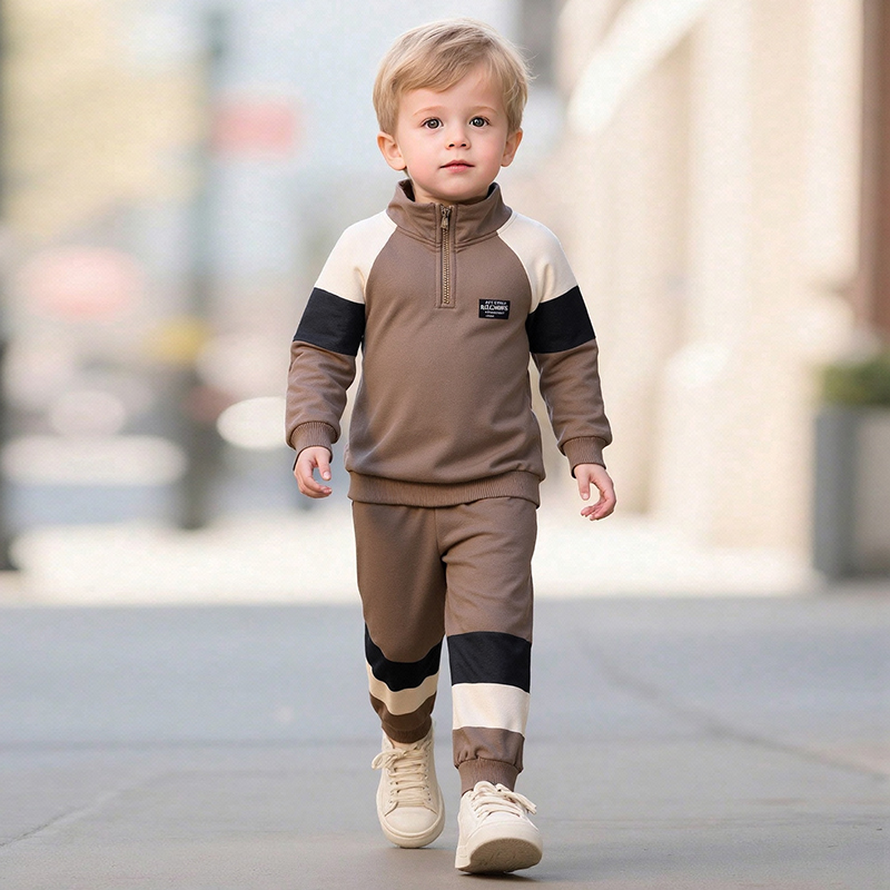 Baby & Kids Khaki Autumn Cotton Printing Sets