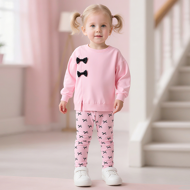 Baby & Kids Pink Autumn Cotton Printing Sets
