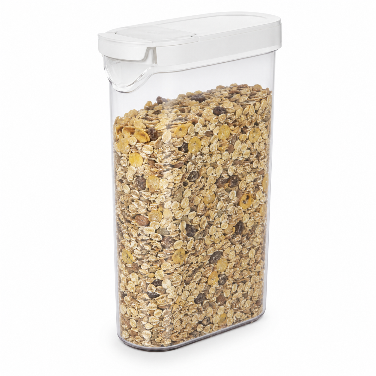 Transparente Vorratsdose mit Ausgießer 2 l für Müsli und Flocken-AvoriaNest