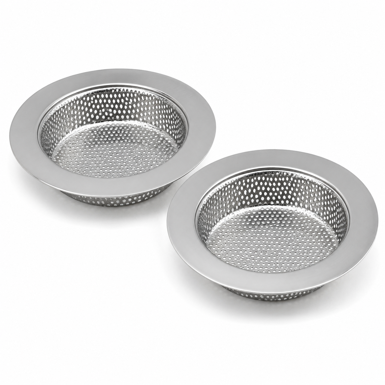 Spülbecken Sieb aus Edelstahl 11 cm 2 teilig silber-AvoriaNest