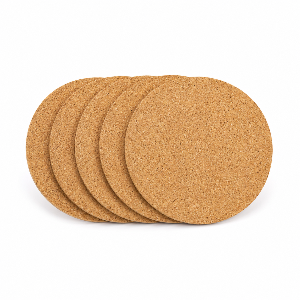 Runde Untersetzer aus Kork 6 teilig 10 cm natur-AvoriaNest