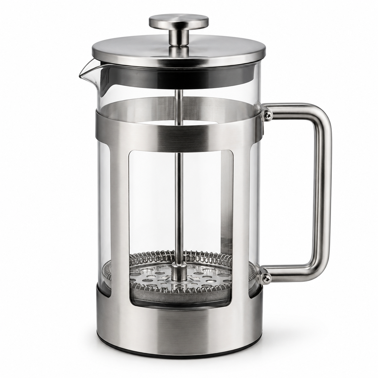 French Press Kaffeebereiter Glas und Edelstahl 600 ml-AvoriaNest