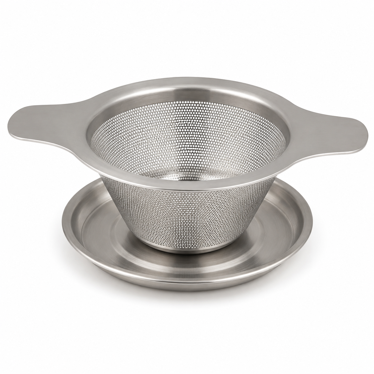 Teesieb aus Edelstahl mit Ablage 6 cm silber-AvoriaNest